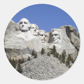 Mt Rushmore Ronde Sticker