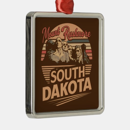 Mt. Rushmore South Dakota Metalen Ornament (Rechts)
