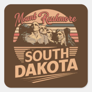 Mt. Rushmore South Dakota Vierkante Sticker
