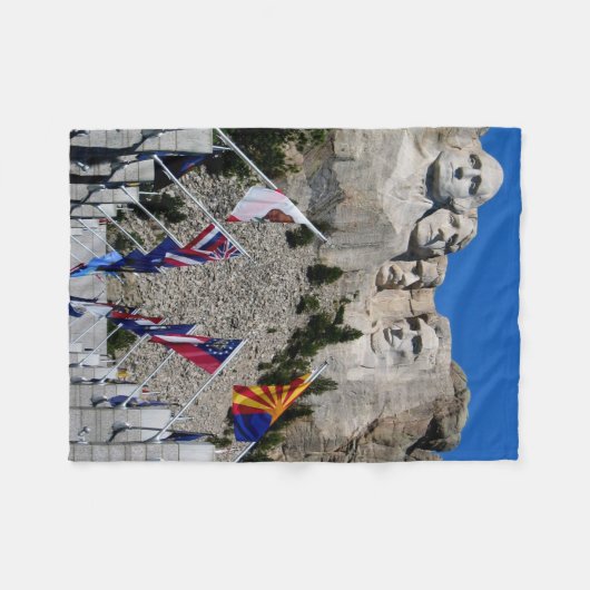  Mt Rushmore Souvenir Fleece Deken (Voorkant (Horizontaal))
