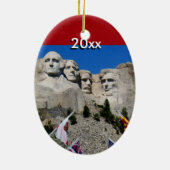  Mt Rushmore Souvenir Keramisch Ornament (Achterkant)