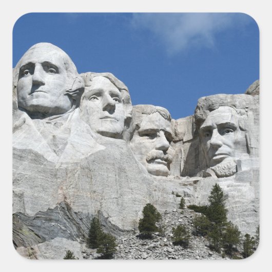 Mt. Rushmore Square Sticker (Voorkant)