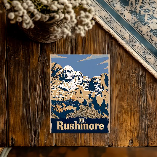 Mt. Rushmore Travel Poster Briefkaart