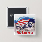Mt. Rushmore Vierkante Button 5,1 Cm (Voorkant /achterkant)