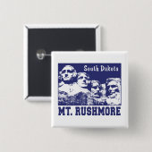Mt. Rushmore Vierkante Button 5,1 Cm (Voorkant /achterkant)