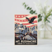 Mt. Rushmore Vintage Travel Poster Briefkaart (Staand voorkant)
