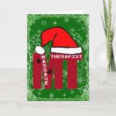 MT SANTA - MASSAGE THERAPIST CHRISTMAS SANTA FEESTDAGEN KAART (Voorkant)