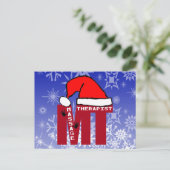 MT SANTA - MASSAGE THERAPIST CHRISTMAS SANTA FEESTDAGENKAART (Staand voorkant)