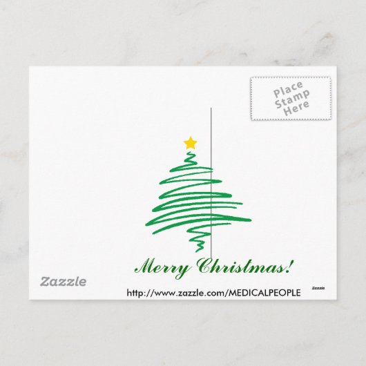 MT SANTA - MASSAGE THERAPIST CHRISTMAS SANTA FEESTDAGENKAART (Achterkant)