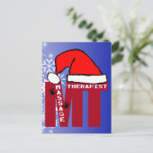 MT SANTA - MASSAGE THERAPIST CHRISTMAS SANTA FEESTDAGENKAART (Staand voorkant)