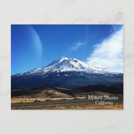 Mt. Shasta, CA Briefkaart (Voorkant)