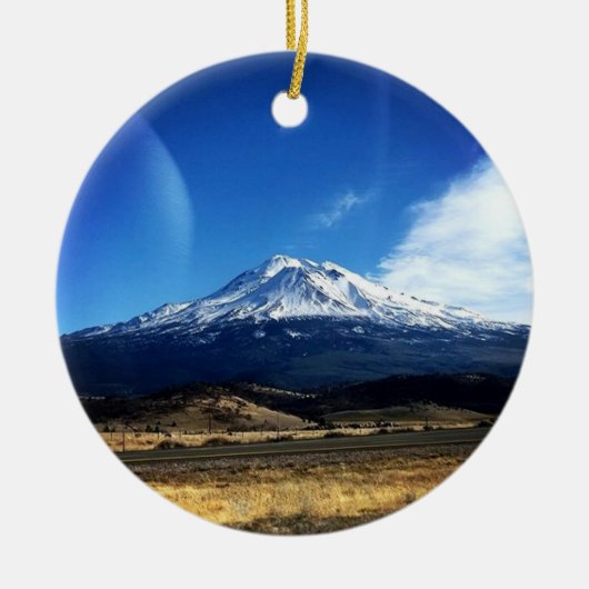 Mt. Shasta, CA Keramisch Ornament (Voorkant)