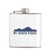 Mt. Shasta California Alsjeblieft Heupfles (Voorkant)