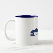 Mt. Shasta California Alsjeblieft Tweekleurige Koffiemok (Links)