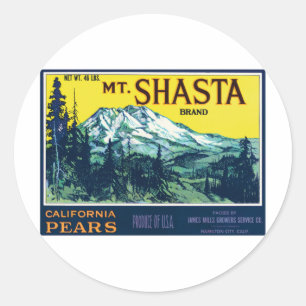  mt Shasta California Pars Label
