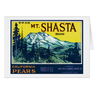 mt Shasta California Pars Label