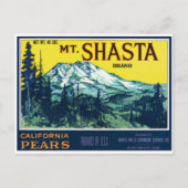  mt Shasta California Pars Label Briefkaart (Voorkant)