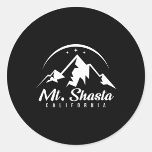 Mt. Shasta California Ski Resort Skiën Snowboardi Ronde Sticker