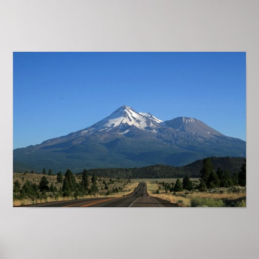 Mt. Shasta California - Volcano Poster (Voorkant)