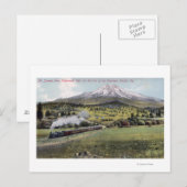 Mt. Shasta en Southern Pacific Rail Briefkaart (Voorkant / Achterkant)