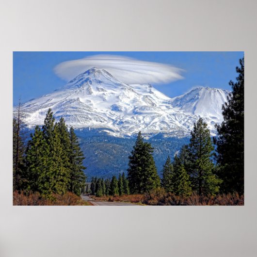 MT SHASTA MET LENTICULAIRE POSTER (Voorkant)