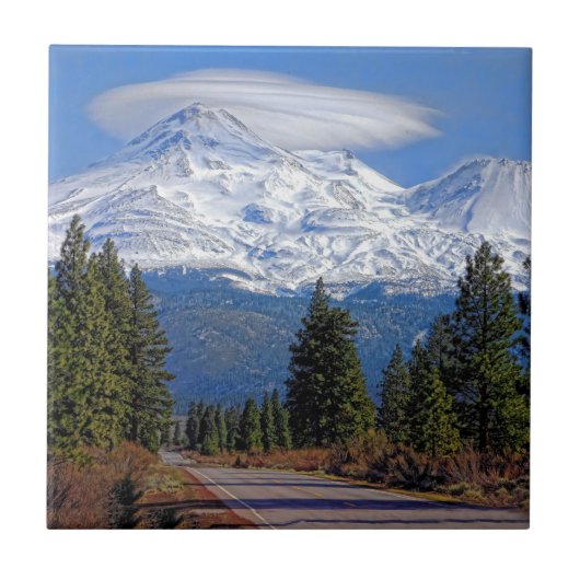 MT SHASTA MET LENTICULAIRE TEGELTJE (Voorkant)