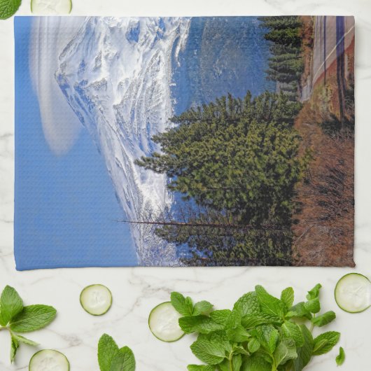 MT SHASTA MET LENTICULAIRE THEEDOEK (Gevouwen)