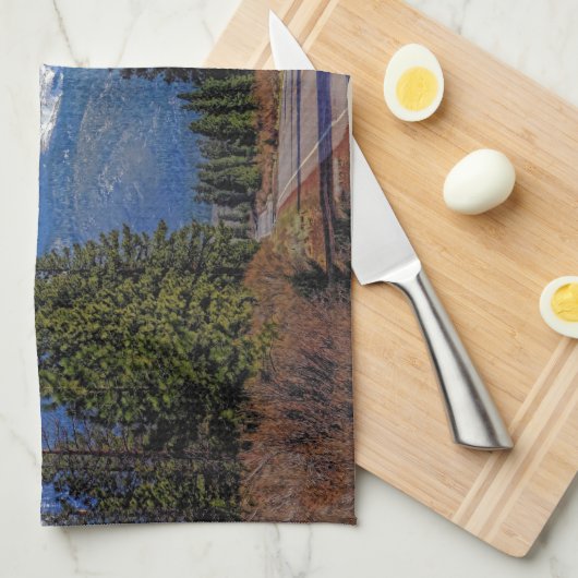 MT SHASTA MET LENTICULAIRE THEEDOEK (Quarter Fold)