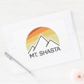 Mt. Shasta Retro Rechthoekige Sticker (Envelop)