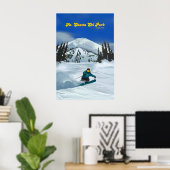 Mt Shasta Ski Park Skigebied Reisposter Poster (Thuiskantoor)