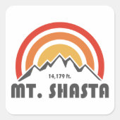 Mt. Shasta Vierkante Sticker (Voorkant)