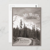 Mt Shasta Volcano Siskiyou Cascade mountaingeband. Briefkaart (Voorkant / Achterkant)