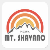 Mt. Shavano Vierkante Sticker (Voorkant)