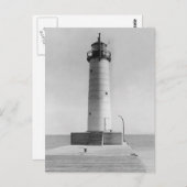 Mt. Sheboygan Pier Lighthouse, Wisconsin, 1915 Briefkaart (Voorkant / Achterkant)