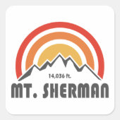 Mt. Sherman Vierkante Sticker (Voorkant)