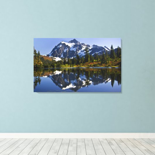 Mt. Shuksan canvasafdruk Canvas Afdruk (Insitu (Houten vloer))