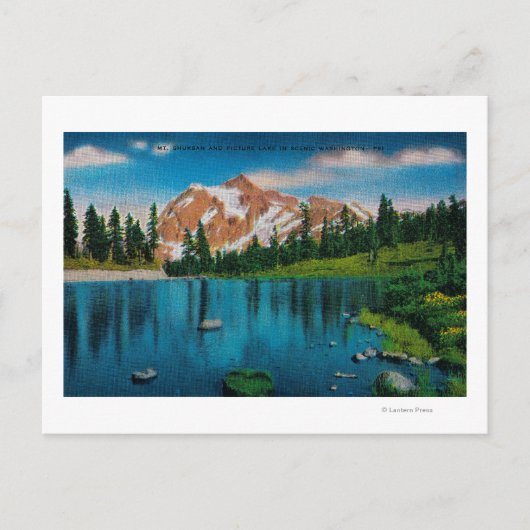 Mt. Shuksan en Afbeelding Lake, WA Briefkaart (Voorkant)