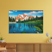 Mt. Shuksan en Afbeelding Lake, WA Canvas Afdruk (Insitu (Woonkamer))