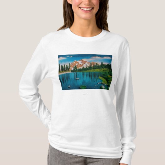 Mt. Shuksan en Afbeelding Lake, WA T-shirt (Voorkant)