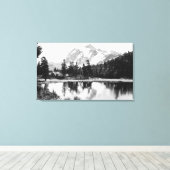 Mt. Shuksan en Mt. Baker Lodge Foto Canvas Afdruk (Insitu (Houten vloer))