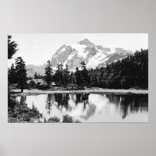 Mt. Shuksan en Mt. Baker Lodge Foto Poster (Voorkant)