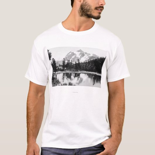 Mt. Shuksan en Mt. Baker Lodge Foto T-shirt (Voorkant)