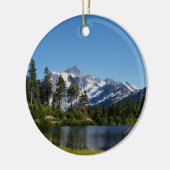 Mt Shuksan van Afbeelding Lake Keramisch Ornament (Links)