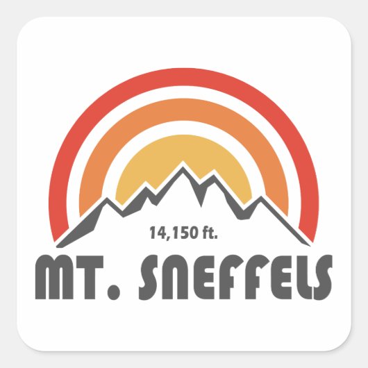 Mt. Sneffels Vierkante Sticker (Voorkant)