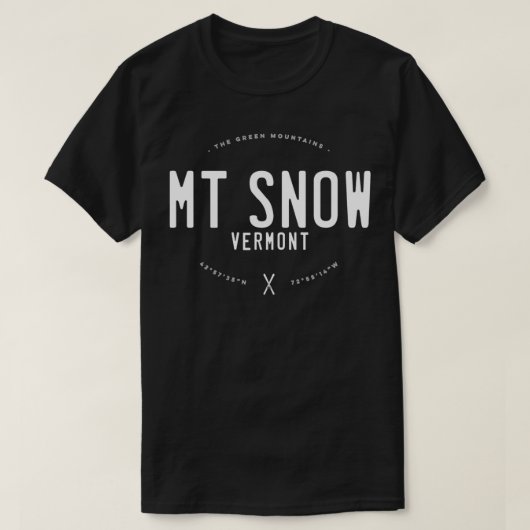 Mt Snow Vermont Graphic Distress Ski T-shirt (Design voorkant)
