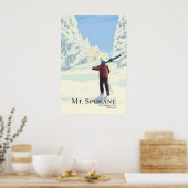 Mt Spokane Ski- en Snowboardpark Washington Poster (Keuken)