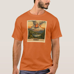Mt St Helens 1980 Retro Eruptie Landschap T-shirt