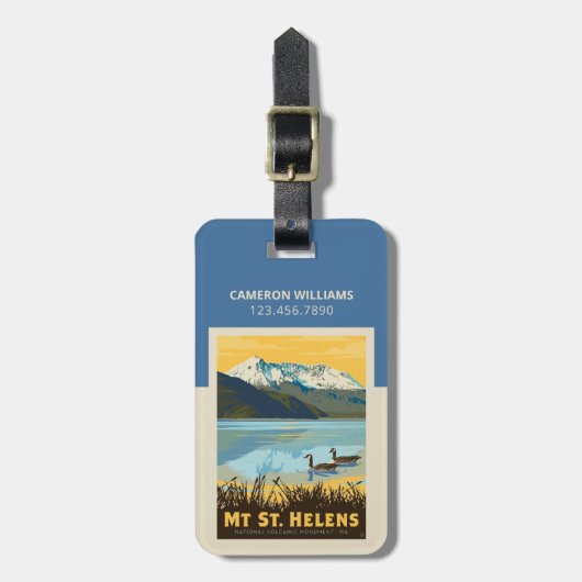 Mt St. Helens | Washington Bagagelabel (Voorkant verticaal)