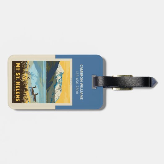 Mt St. Helens | Washington Bagagelabel (Achterkant horizontaal)