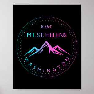 Mt. St. Helens Washington Bergbeklimmen Wandeltoch Poster